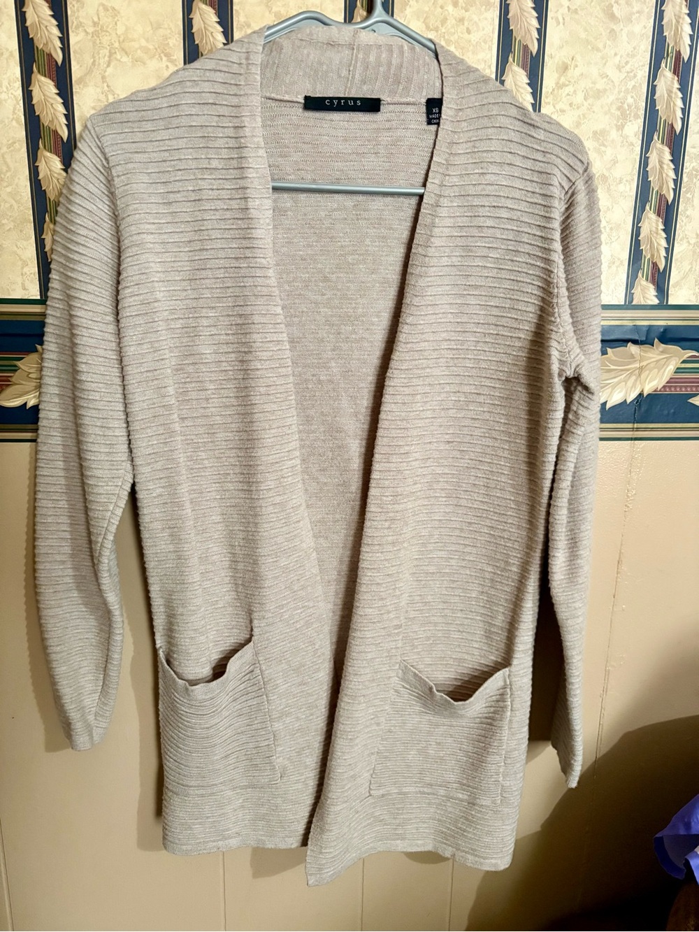 Cyrus Open-Front Ribbed Cardigan